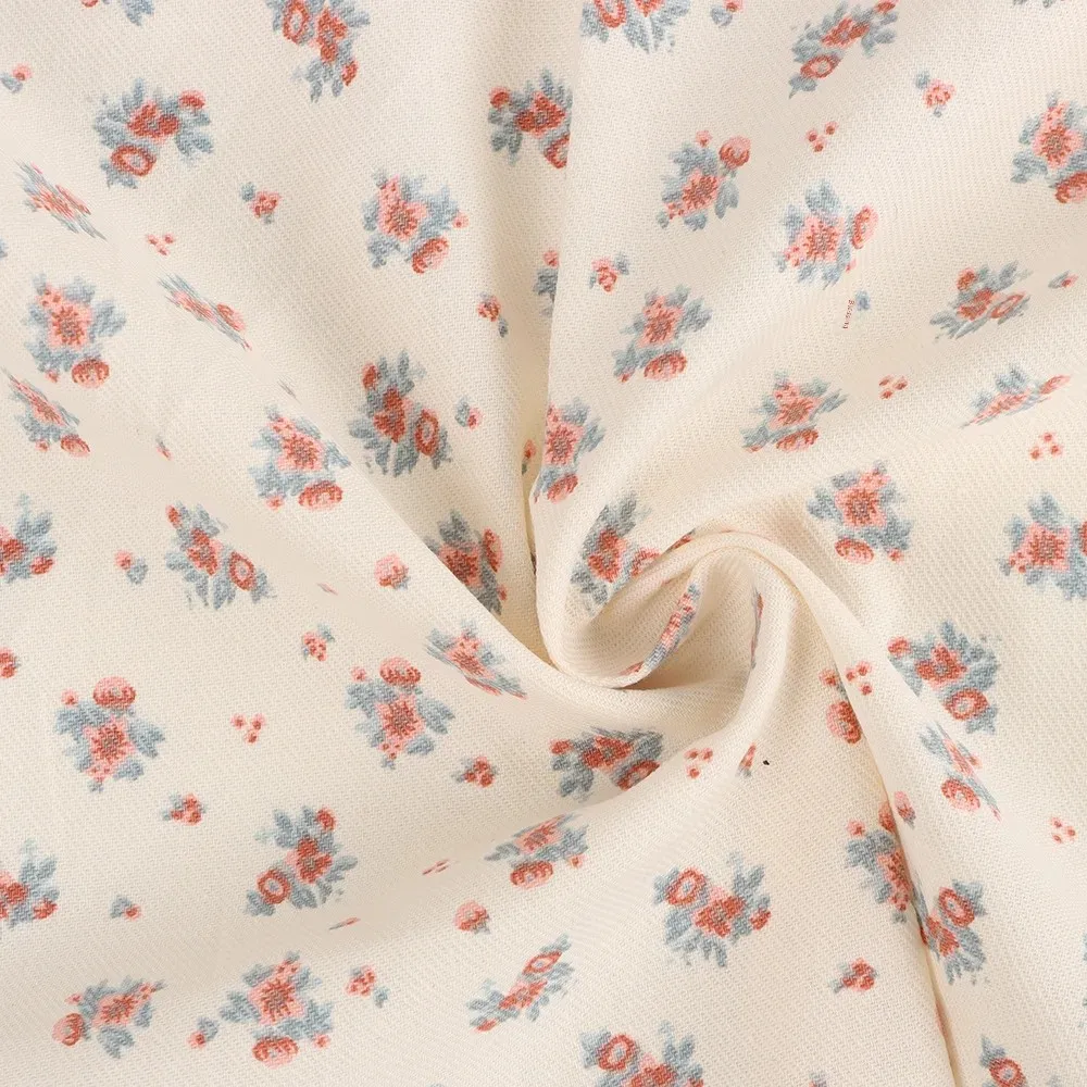 In-Stock Full Cotton Printing Fabric For Women's Dresses Children's Clothing Doll Tops Wax-Dye Clothing Fabric From China