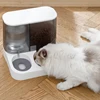 Pet Feeder 2-in-1 Pet Feeding Bowl Dog Cat Automatic Water Dispenser with Removable Stainless Steel Bowls Pet Supplies 2