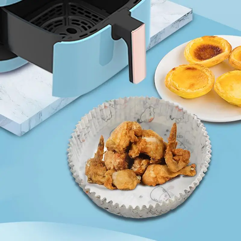 

Air Fryer Liners Food Disposable Paper Kitchen Cookers Oil-proof Water-proof Round Oven Pan Plate Steamer Fryer Baking Accessory