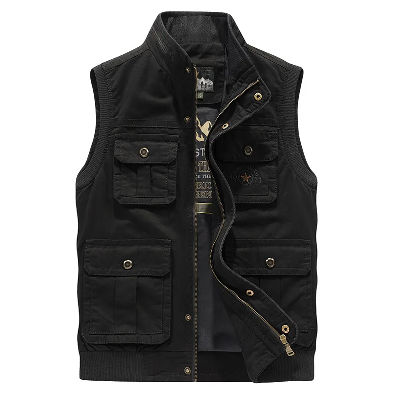 Plus Größe M-8XL Frühling Herbst Taktische Weste Männer Casual Multi-taschen Militär Ärmellose Jacke Männer Baumwolle Fotografie Herren Weste_voghion.com