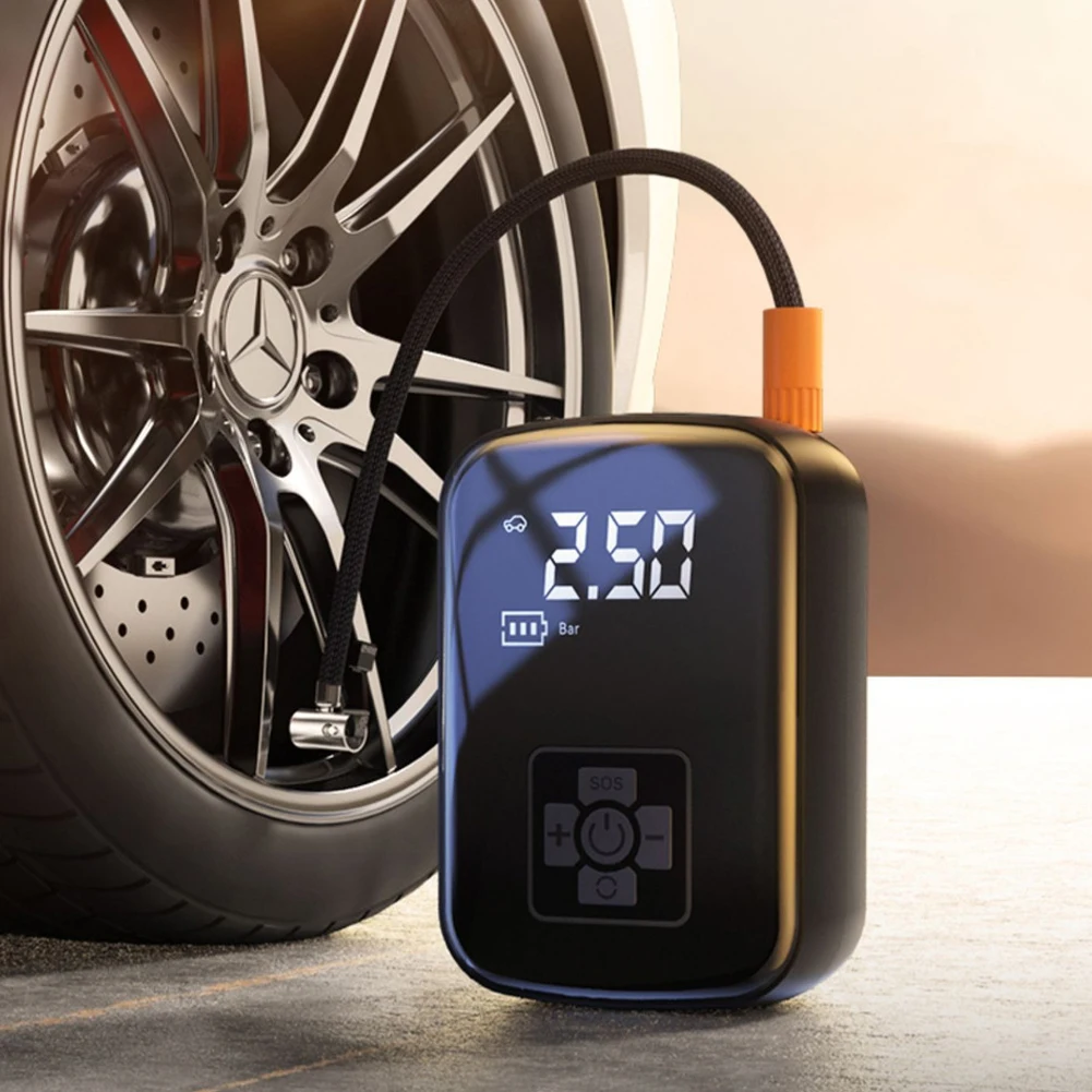 Inflator Portable Air Compressor Portable Electric Air Inflator with LED Light 150 PSI Tire Pump Digital Tire Pressure Detection