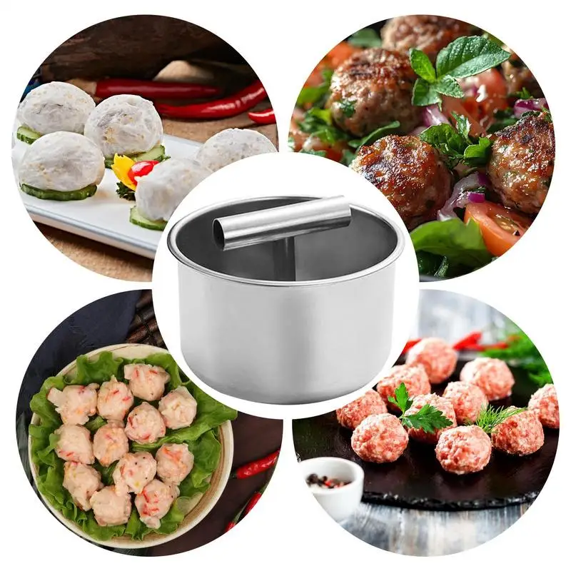 Meat Ball Maker Tool Stainless Steel Presser Round Rice Ball Shaper Spoon Meatball Making Mold Non Stick Stuffed Kitchen Gadget
