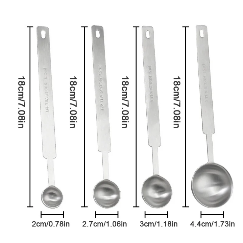 Stainless Steel Measuring Spoon Coffee Measurer Tablespoon Coffee Measuring Spoon Kitchen Accessories Baking Tools 1pc kitchen measuring spoons measuring spoon set measuring cup and spoon set