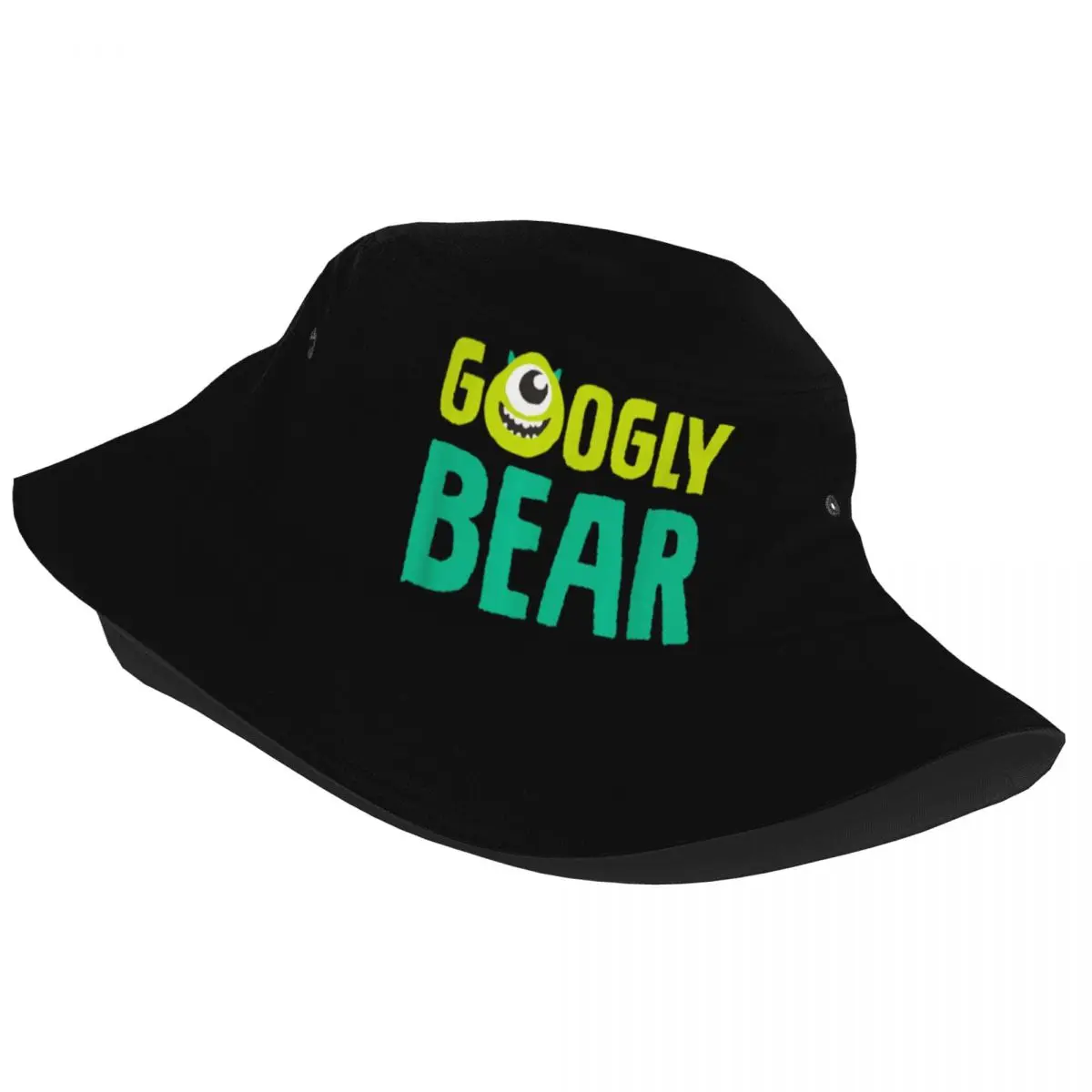 New Summer Monsters Inc. Mike Wazowski Googly Bear Bucket Hats For Women Men Outdoor Pieghevole Bob Fisherman Hats Boonie Hat