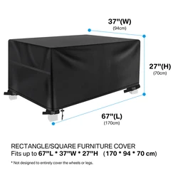 Waterproof Outdoor Patio Furniture Protective Cover (Black)