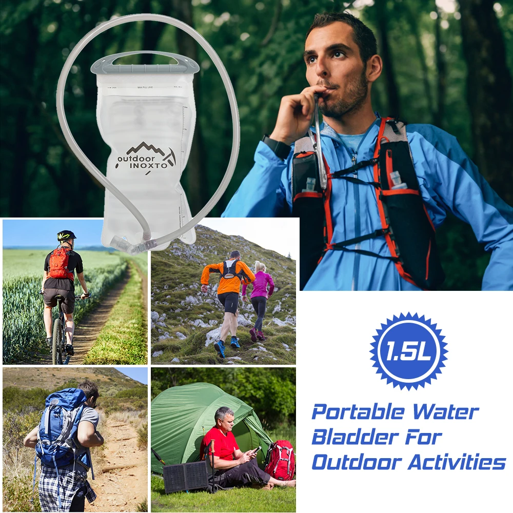 1.5L / 2L Hydration Bladder Leakproof Water Reservoir Water Bladder for Hydration Backpack Storage Bag for Hiking Running