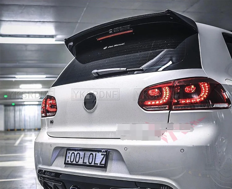 フォルクスワーゲンvwゴルフ7用カースタイリングMK7 7.5 rline gti r gti/rスポイラー2014-2019  absプラスチックリアルーフスポイラートランクスポイラーウイング