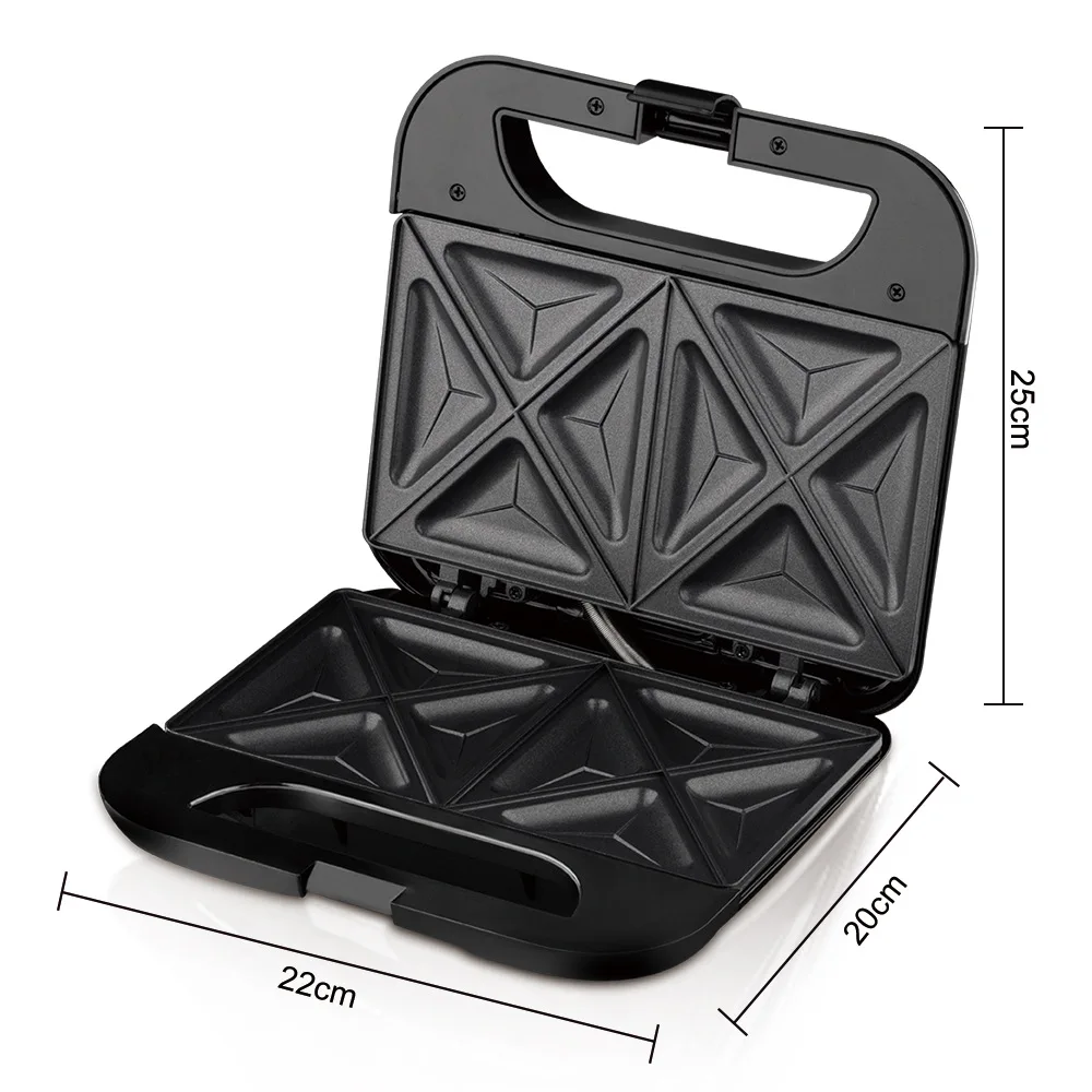 Electric Sandwich Panini Maker Grilled Cheese Machine Tuna Melt Omelet Non-stick Cooking Surface 8 Slice Breakfast Sandwich Mold 6