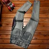 New Embroidered Perforated Light Luxury High end Jeans Men Elastic Fashion Brand Slim Fit Fashion High Street Casual Denim Pants 5