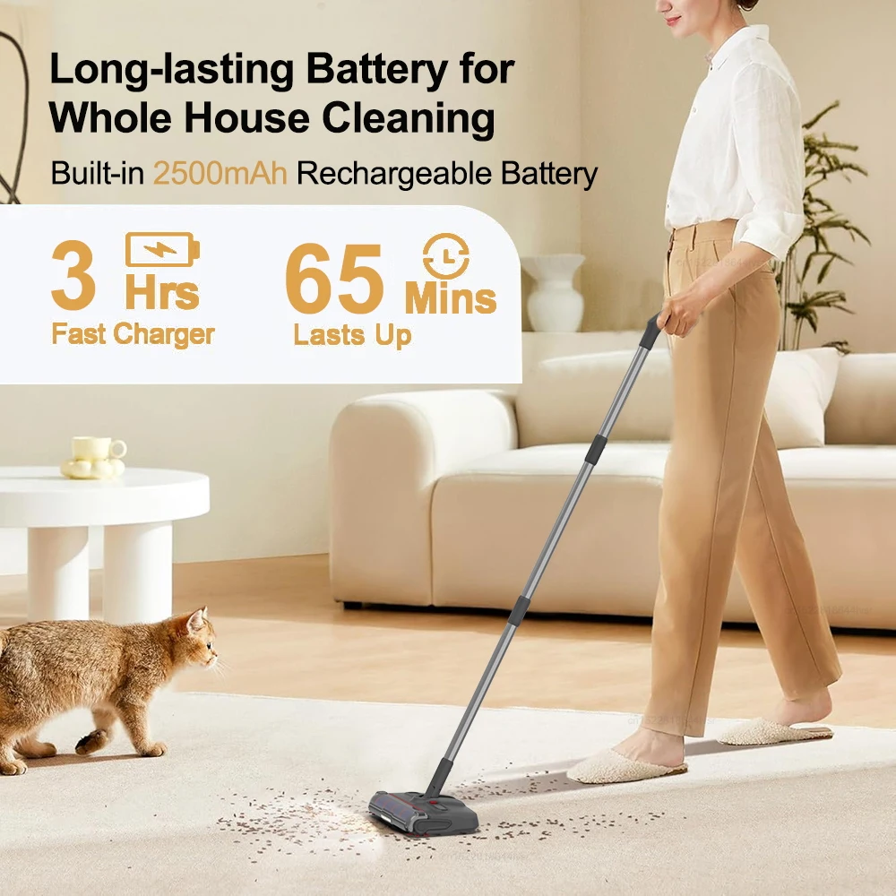 Automatic Sweeper Electric Cleaning Mop Pet Hair Sweeping Machine Cordless Hard Floor Cleaner USB Charging Electric Sweeping Mop - 6