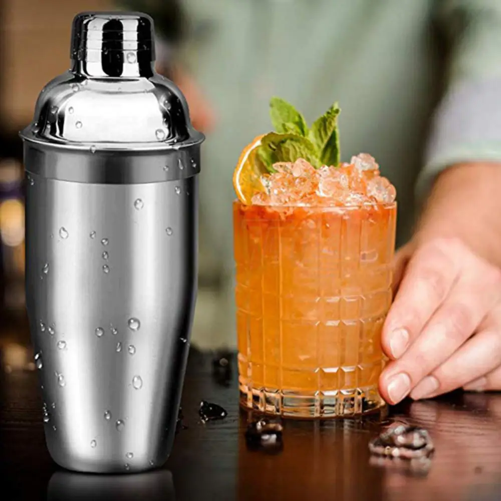 Stainless Steel Cocktail Shaker Mixer Wine Martini Boston Shaker For Bartender Drink Party Bar Tools Barware Home Dining Kitchen cocktail shaker