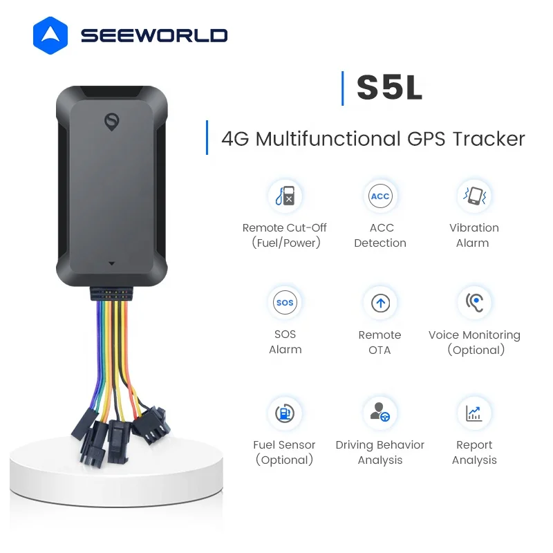 Fuel Level Sensor Motorcycle / Vehicle / Car Gps Tracking S5L 4G Engine Stop By App