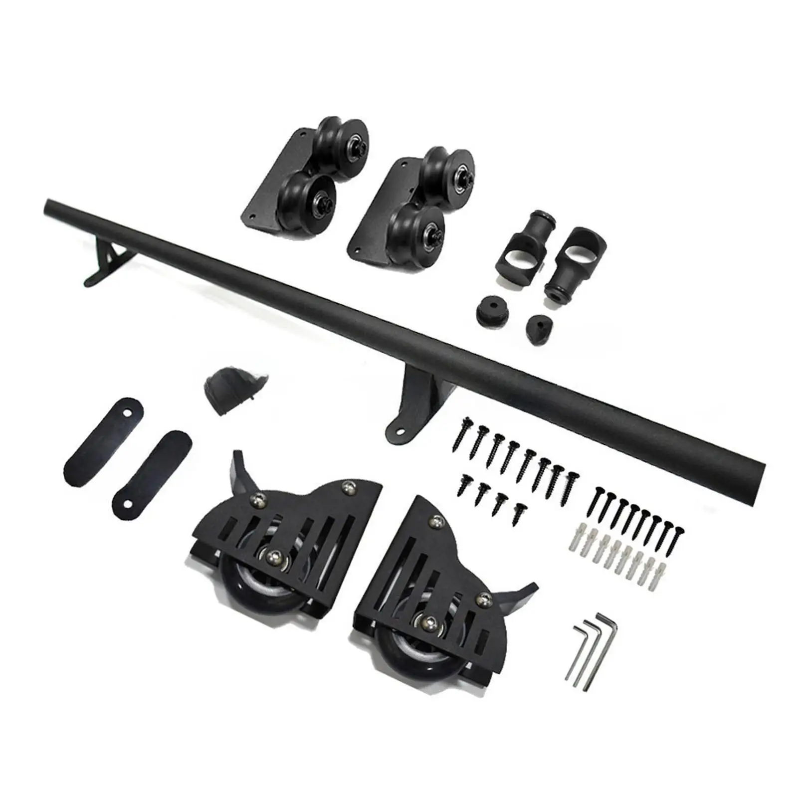 Rolling Library Ladder Hardware Kit Heavy Duty Floor Roller with Brake