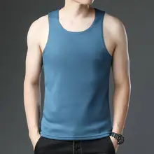 

2022Men's Spring Fleece-Lined Solid Color Men's Keep Warm Inner Match Vest Cotton Vest