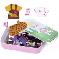 Magnetic 3D Puzzle Children Dress Up Change Facial Expression Game Iron Box Jigsaw Early Education Imagination Toys Girls Gifts 5