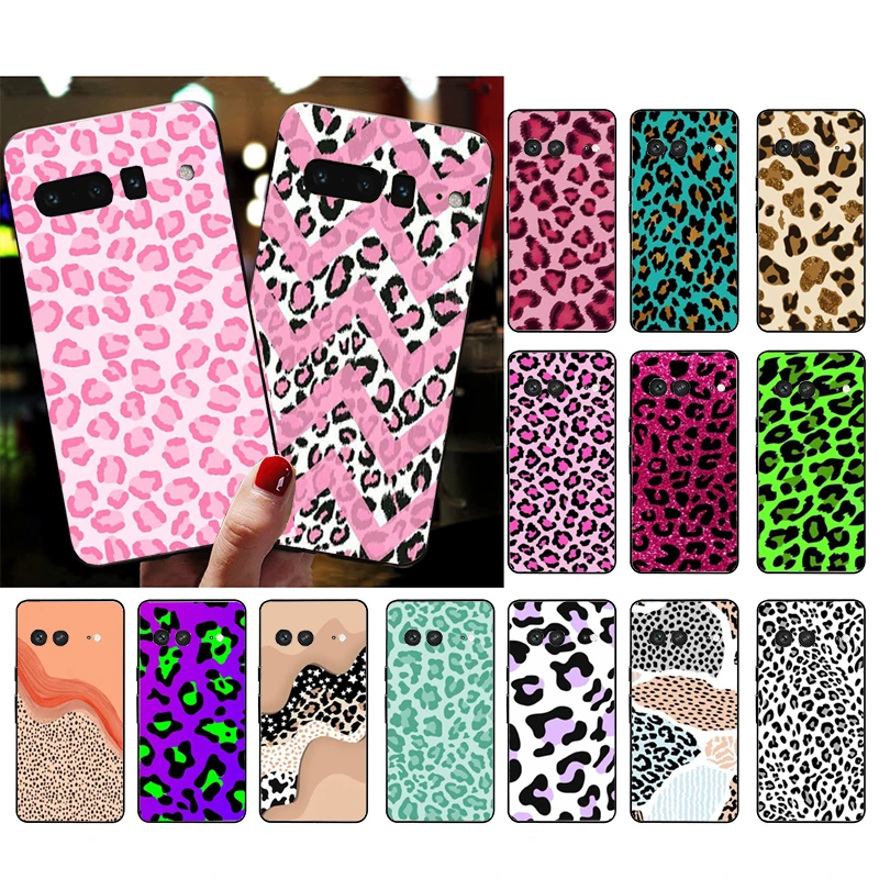 Custodia Per Telefono Per Google Pixel 7 Pro 7A 6A 6 Pro 5A 4A 3A Pixel 4 Xl Pixel 5 6 4 3 Xl 3A Xl 2 Xl Custodia Colorata Con Stampa Leopardata Rosa
