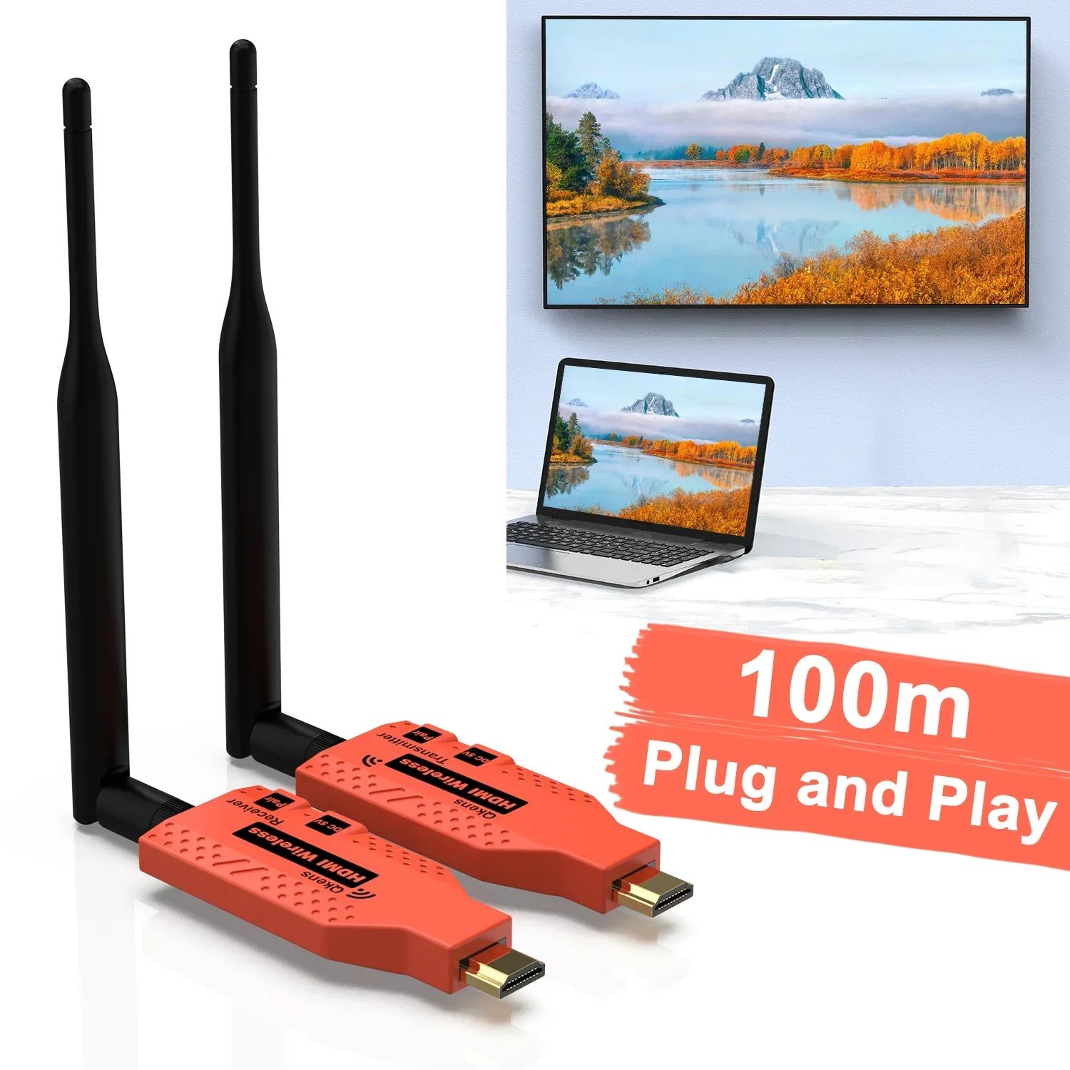 328Ft Hd Wireless Display Adapter Trasmettitore E Ricevitore Video 2 3 4 Tv Condividi Hdmi Extender Per Fotocamera Laptop Pc A Tv Monitor