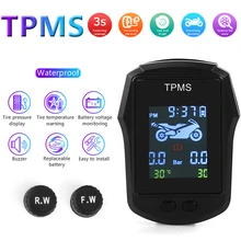  TPMS Tire Pressure Monitoring System Outdoor Personal Motorcycle Waterproof Motorcycle with External Sensors Decoration 