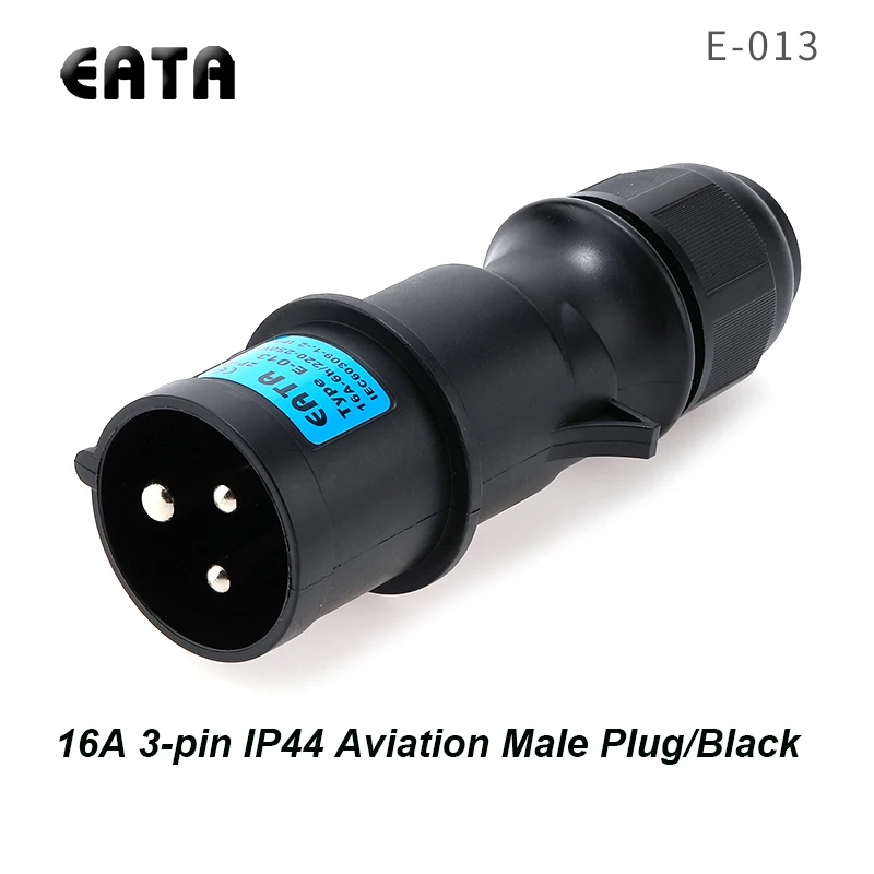 Description Picture 4 of item16A 32A 3 Core Aviation Power Plug Industrial Connector Cabinet Chassis Lighting Audio Plug IP44 Waterproof Wall Mounted Plug