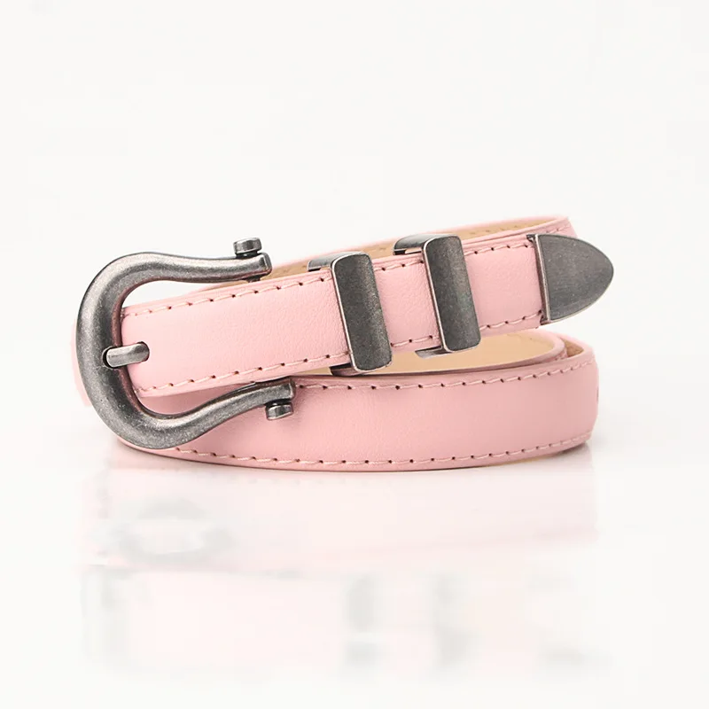 

New With box Women Fashion Leather Belt Buckle Belts Women and men Waist Belt Thin Black Buckle Leather Belt L061