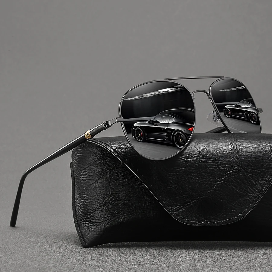 3 قطع أزياء إطار معدني مربع النظارات الشمسية الرجال النساء الصيد القيادة الفاخرة العلامة التجارية مصمم نظارات شمسية نظارات UV400