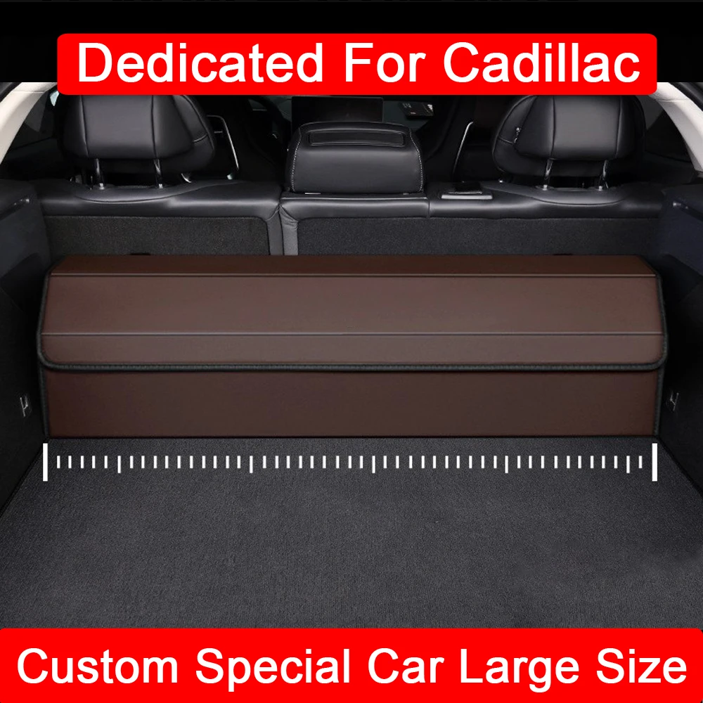 

leather Car Trunk Organizer Box Large Capacity Tidying Storage Box For Cadillac ATS CT4 CT5 CT6 XT4 XT5 XT6 XTS SRX Accessories