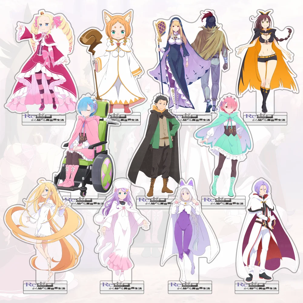 Re:Zero – Starting Life in Another World ‌ Schlüsselanhänger Acrylständer Subaru Natsuki Emilia Rem Ram Beatrice Fans Anime Manga Geschenke