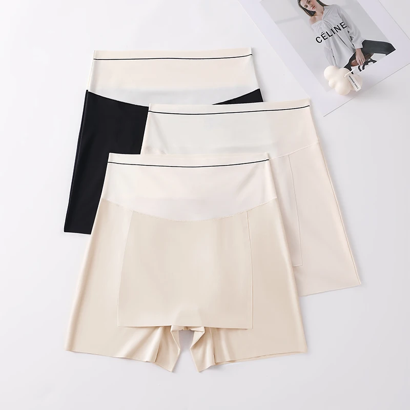 Female Boxer Shorts Women's Summer Shorts Safety Short Pants Women Seamless Panties Ice Silk Underwear Under the Skirt Plus Size