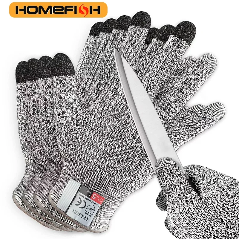 Lot de 100 paires de gants vinyle jetables gris pour usage alimentaire et ménager, empilés sur une surface propre.