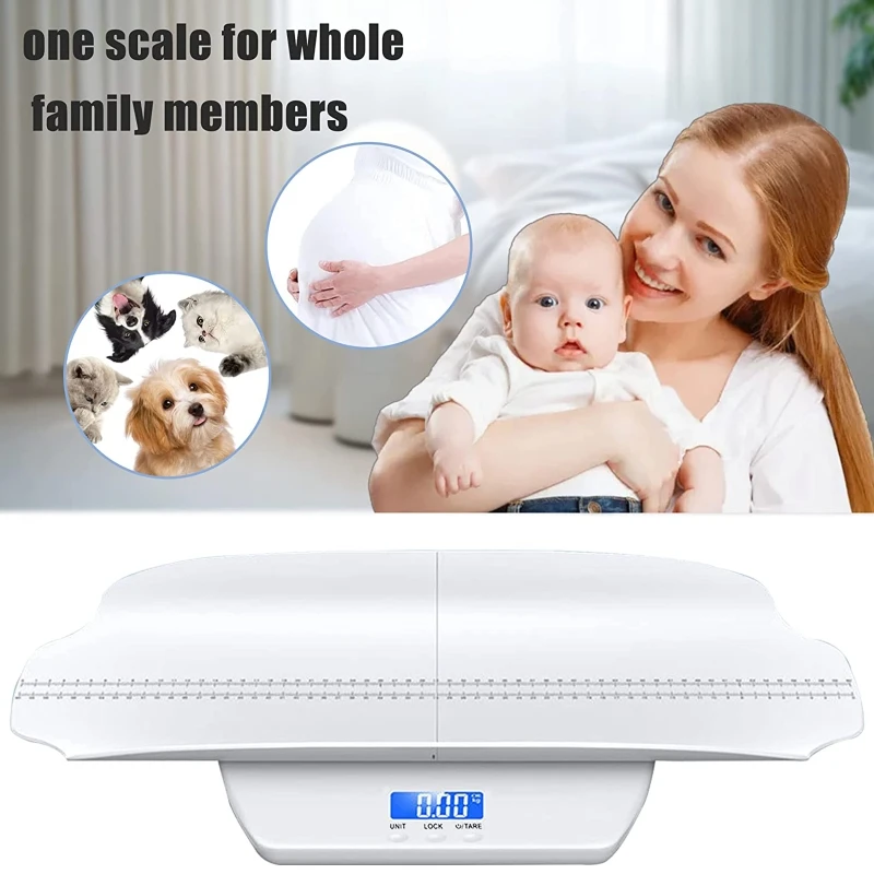 Pet Scale Baby Digital Scale Sturdy Weight lb/kg/oz Mode LCD Display with Weighing Tray Tare Hold Function