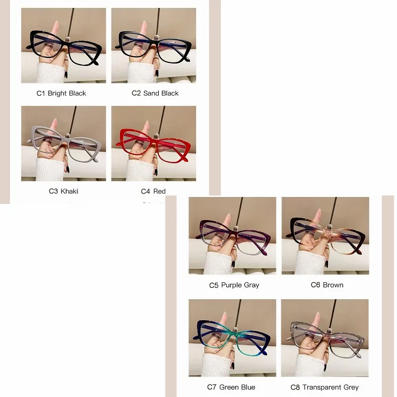 Elegant Women's Cat Eye Anti-Blue Light Retro Clear Glasses Frame