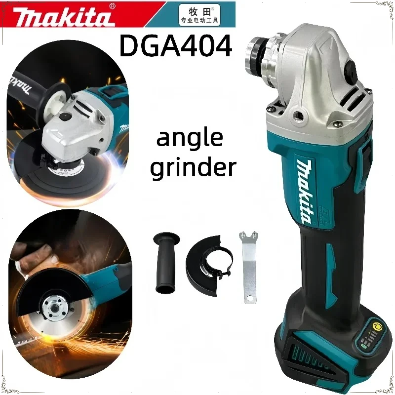 마키타 브러시리스 DGA404 100MM 전동 앵글 그라인더 금속 목재 파워툴 그라인더 무선 연마 광택 절단기