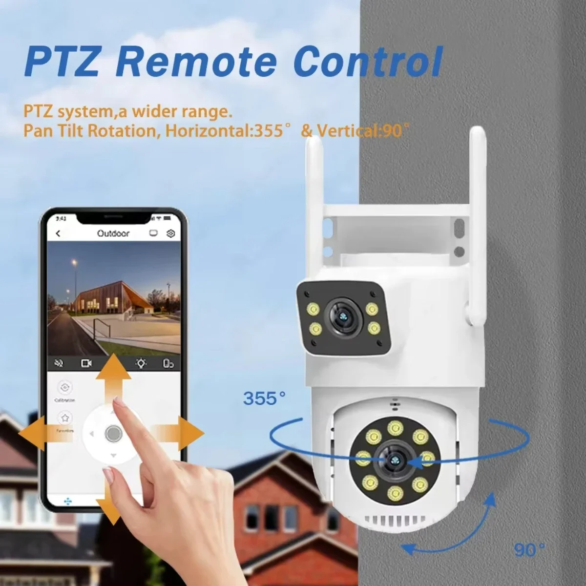 8채널 NVR 무선 8MP WIFI IP 듀얼 렌즈 카메라 키트 가정용 보안 시스템 감시 비디오 레코더 7인치 LCD 모니터 ICsee 앱