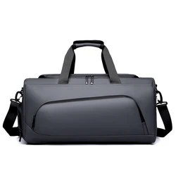 Spacious Multi - Compartment Travel Duffel with Shoe Storage (GRAY)
