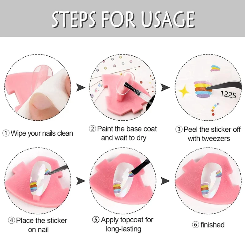 5D Embossed Flower Nail Art Stickers 4 Sheets Self-Adhesive Decals Floral Design Nail Decoration For Women Girls Durable
