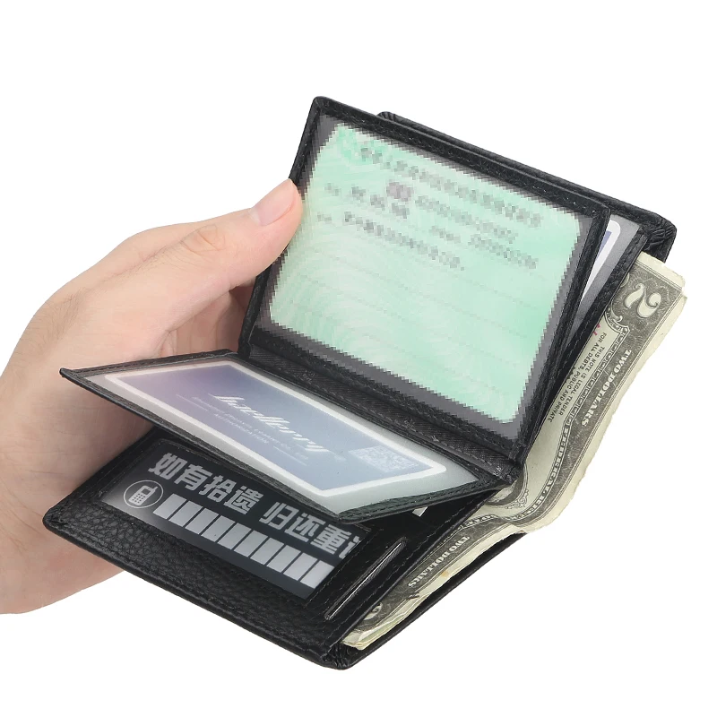 Wallet Mens Money Purse Coin Bag  r Short Men Wallet Card Holder Compact Money Purses Multifunctional driver's license package