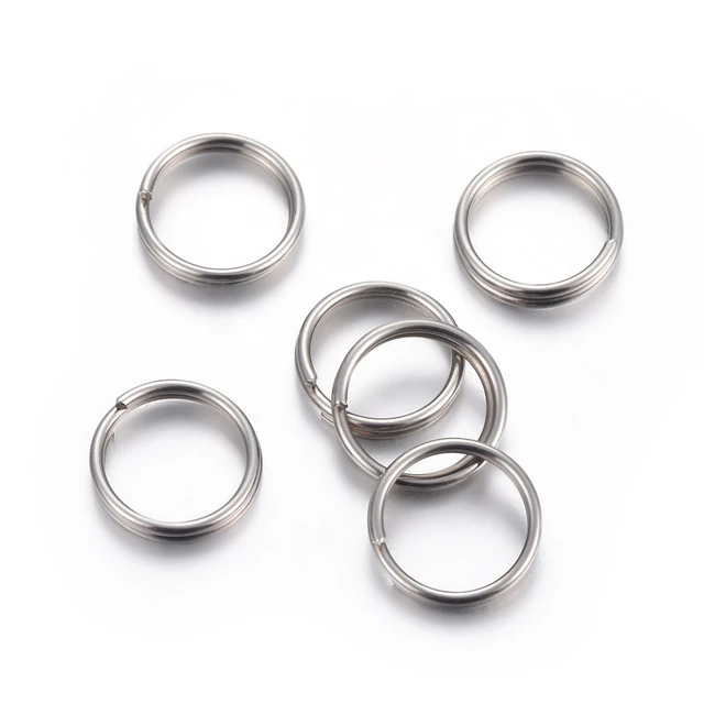 500pcs 304 Stainless Steel Split Rings 4 Colors Double Loop Jump Ring for  Keychain Necklace Bracelet