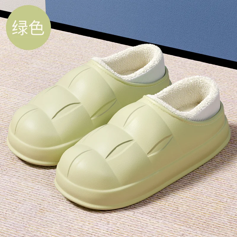 

A44 cotton slippers women's autumn and winter bag with indoor home thick-soled waterproof cotton shoes