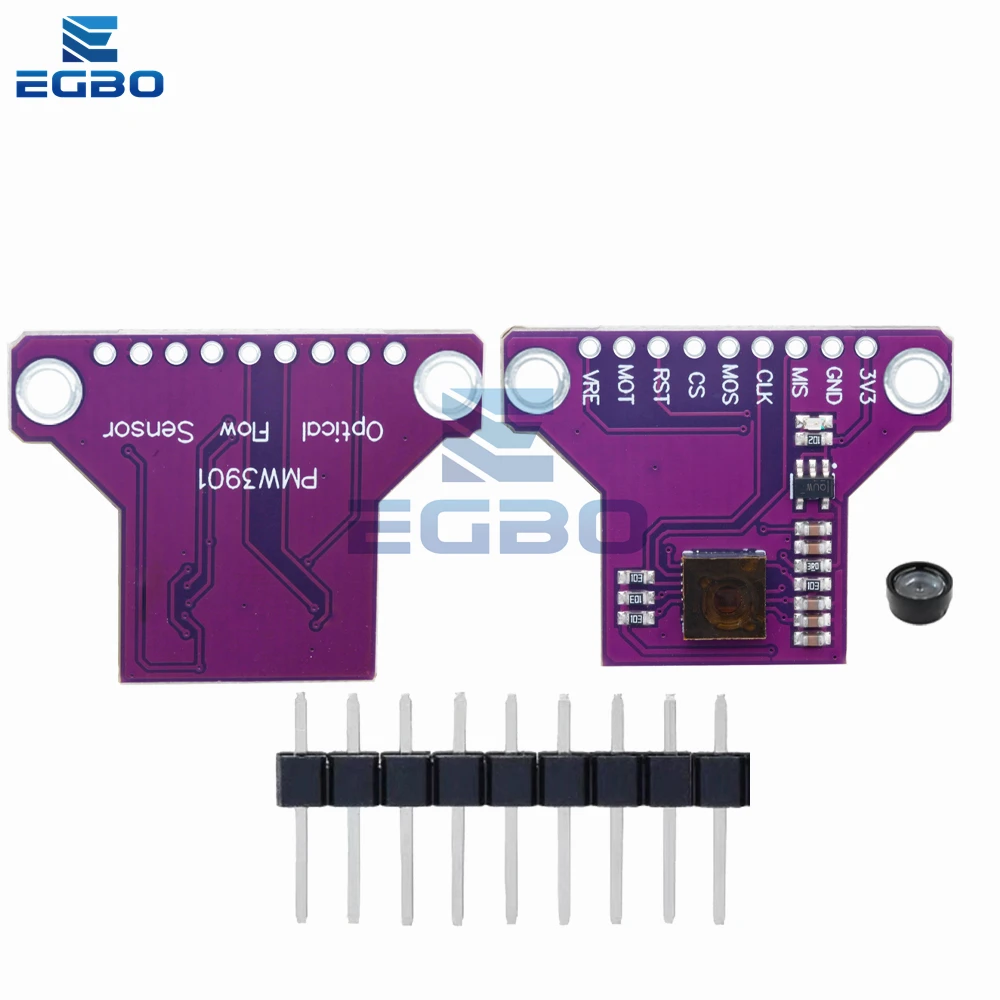 Module capteur de flux optique PMW3901 haute précision pour drone FPV, installé sur un drone avec câbles de connexion.