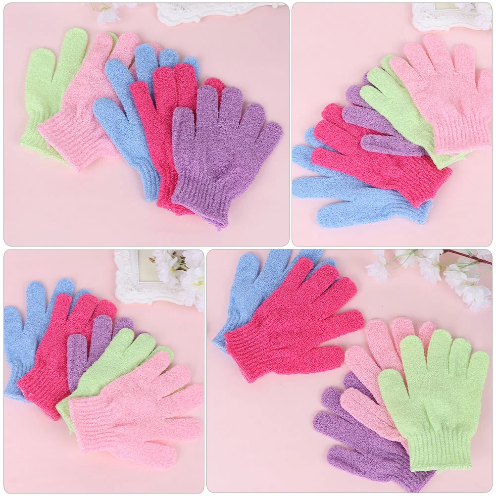 

10Pcs Bathing Back Scrubber Body Cleaning Glove Bathroom Supply Mixed Color