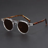Lunettes de soleil ovales à monture métallique rétro pour femmes et hommes, rondes Punk tendance, marque de luxe de styliste, nuances de conduite 1