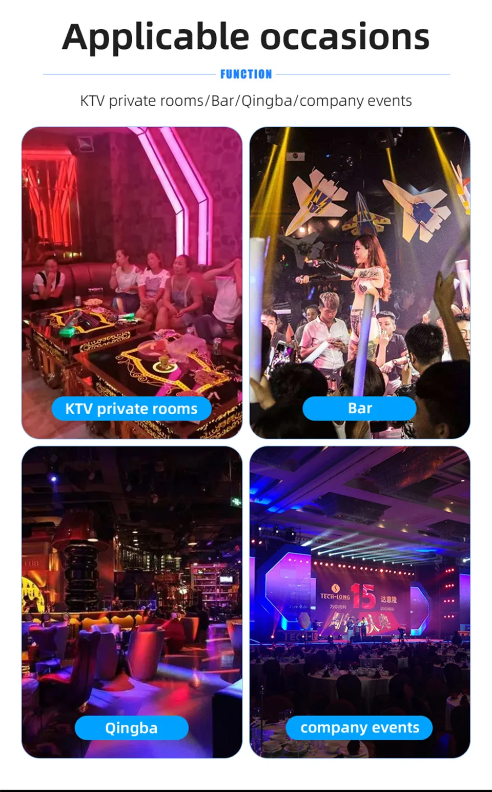 Led Shake Head Light 80W Moving Head Pattern Lights DJ Disco Stage Moving head E