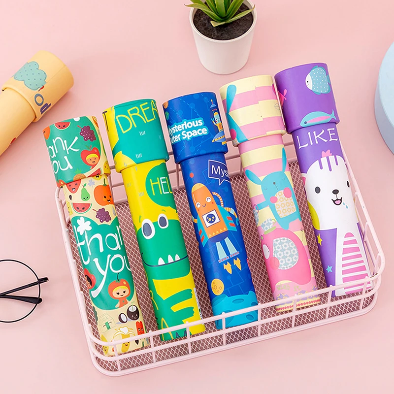 1Pc 18.5cm Random Classic Cartoon Rotating Kaleidoscope Toy Funny Games Scientific Educational Toy Parent-child Interaction