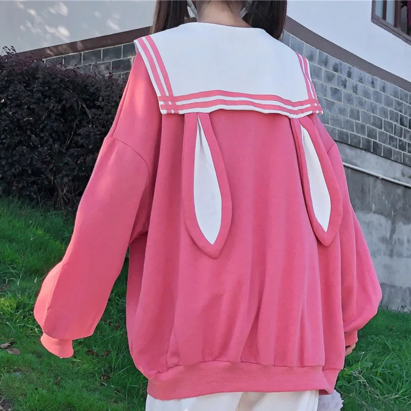 Kawaii Bunny Ears Sailor Collar Lolita Sweatshirt main image 0