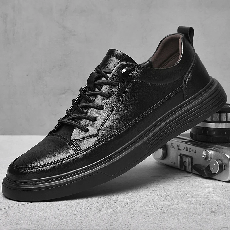 Italian brand Genuine Leather Casual Shoes Men's Oxford Shoes Jogging Men's Dress Warm Cotton With/No Fur mens shoes