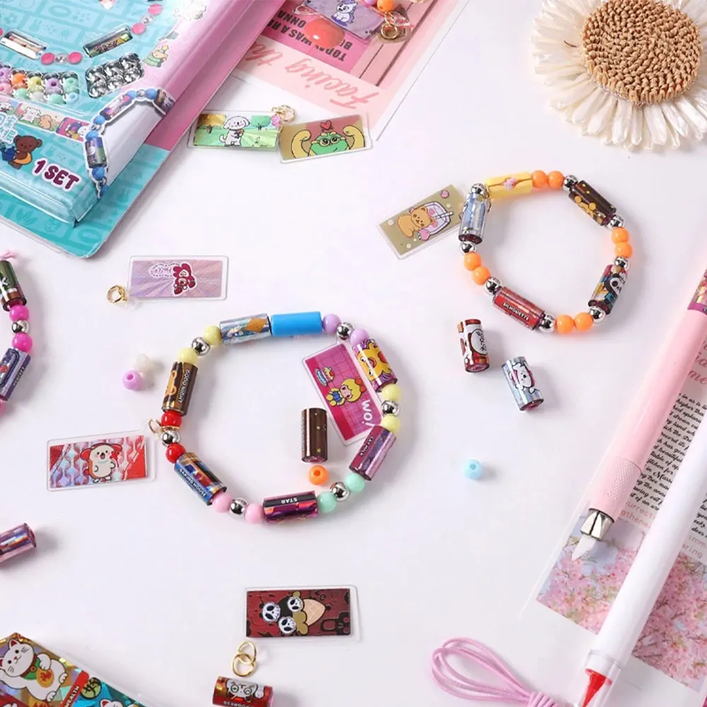 Decorative Stickers 80/160pcs Creative Bracelet Stick Rolls Sticker Bracelet Parent Child DIY Handstring Children Toy