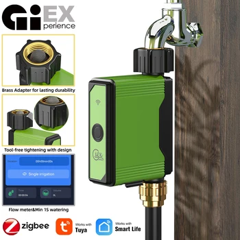 ZIGBEE WIFI Garden Watering Timer Smart Sprinkler Drip Irrigation System Built-in Water Flow Recorder Controller TUYA 1