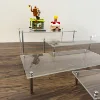 Acrylic Display Risers Stand Organizer, Clear Acrylic Shelf Riser Compatible With Perfume,Doll, Cake,Figure Display Decoration 6