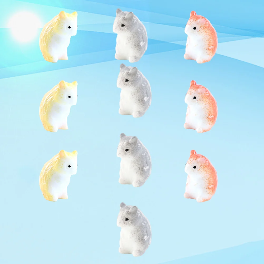 

10Pcs Adorable Little Mouse Cake Baking Ornaments Desktop Decoration Small Cartoon Animal Decoration for Party Home Cake
