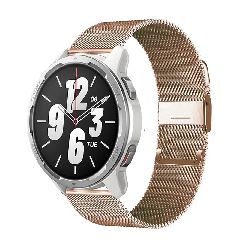 

Металлический ремешок для смарт-часов Xiaomi Watch S1 Active, аксессуары из нержавеющей стали, спортивный браслет Mi Watch Color 2, 22 мм